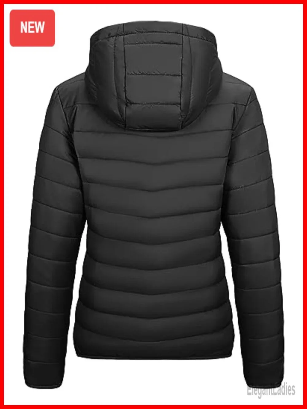 Women's Packable Lightweight Full-Zip Puffer Jacket with Hood Quilted Winter
